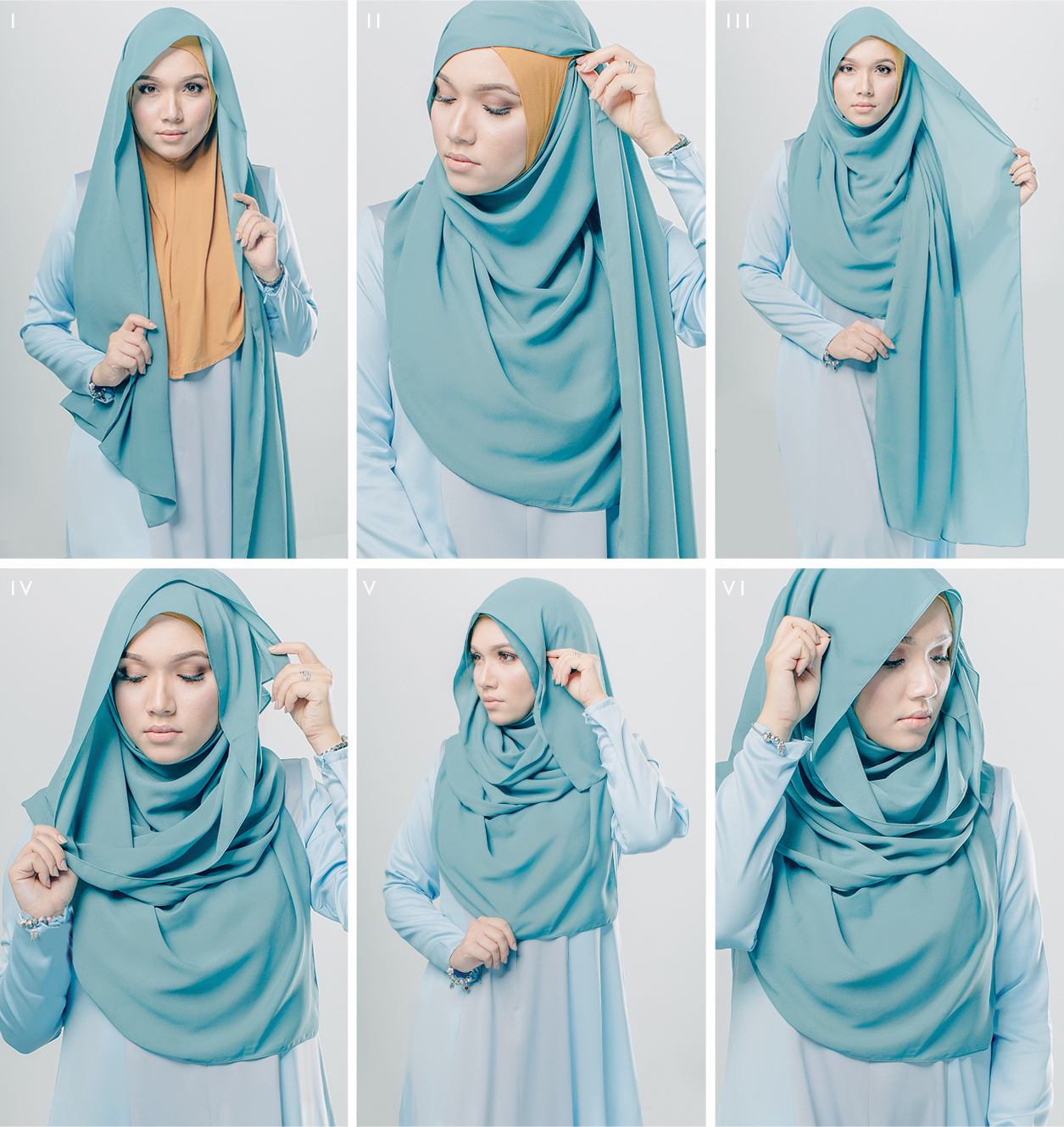 Tutorial Hijab  Pashmina  Denim OOTD Hijabers
